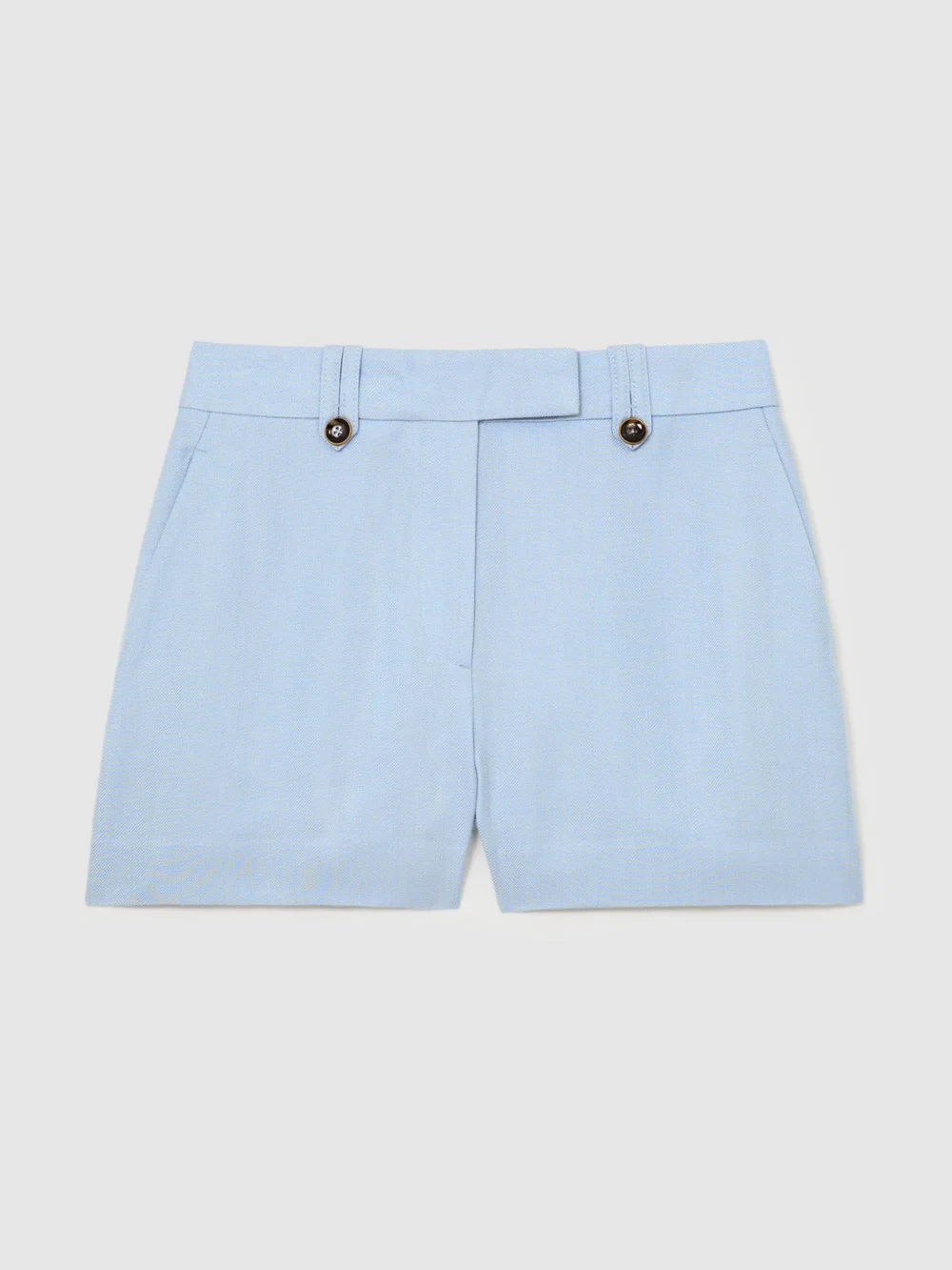 Reiss Blue Mid-rise Tailored Shorts, view 2
