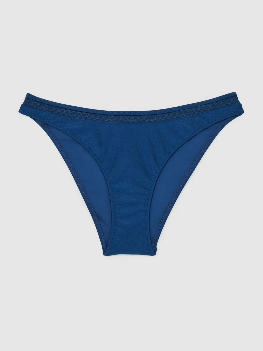 Reiss Blue Shimmer Fixed-side Bikini Bottoms, view 2