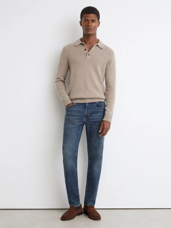 Reiss Blue Wash Comfort-stretch Slim-fit Jeans