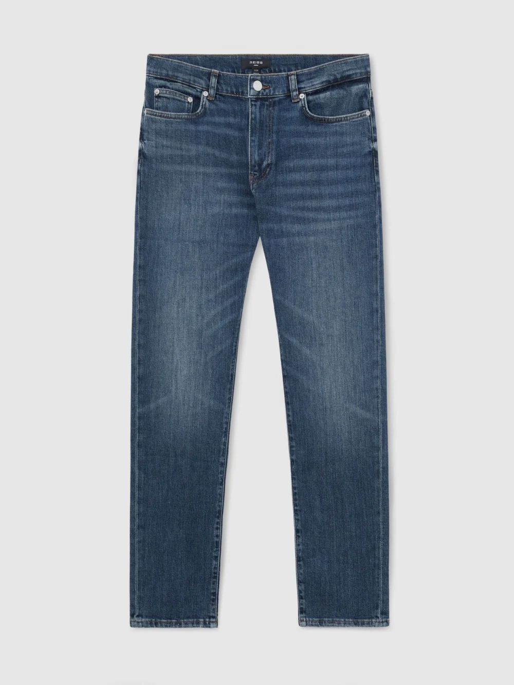 Reiss Blue Wash Comfort-stretch Slim-fit Jeans, view 2