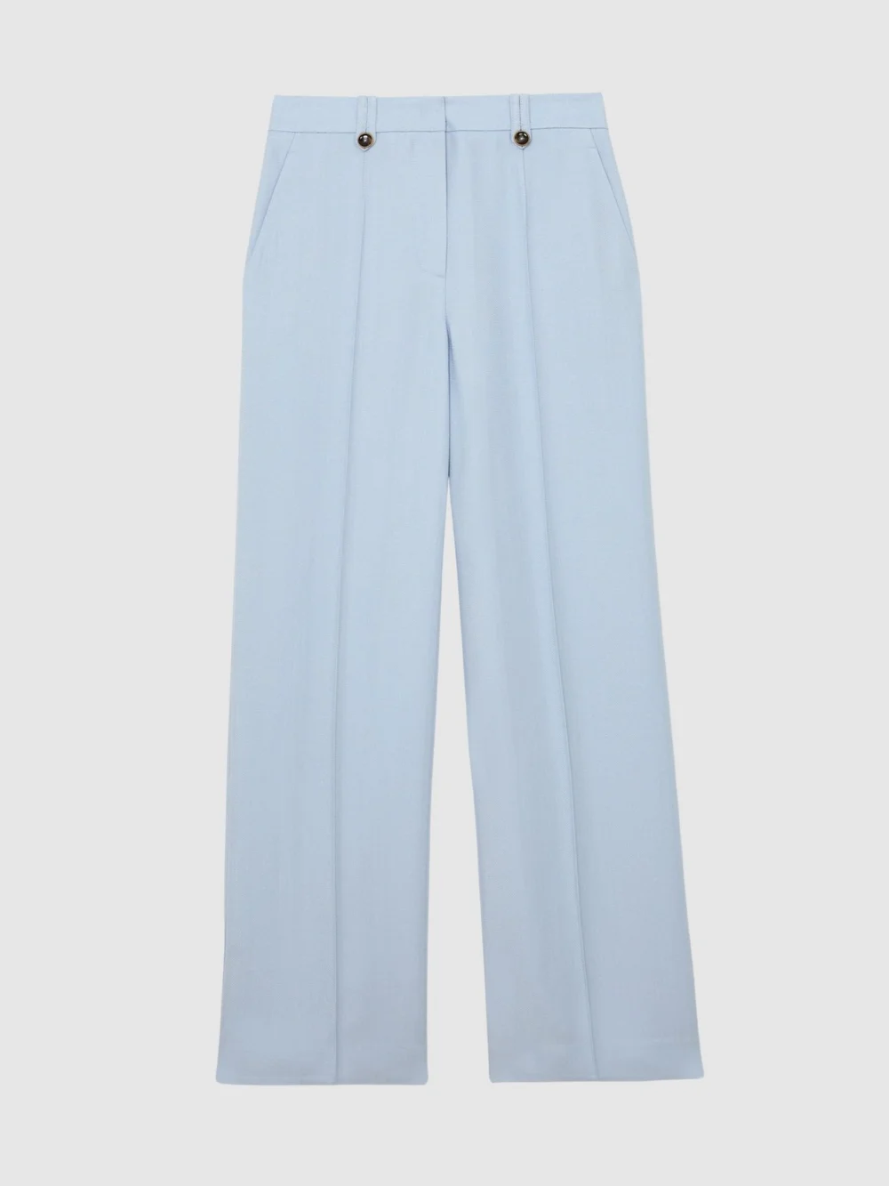 Reiss Blue Wide-leg Suit Trousers, view 2