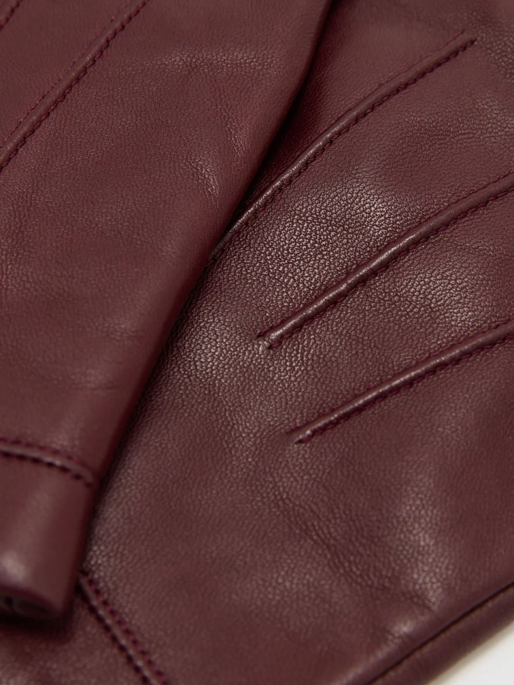 Reiss Bordeaux Nappa Leather Gloves, view 2