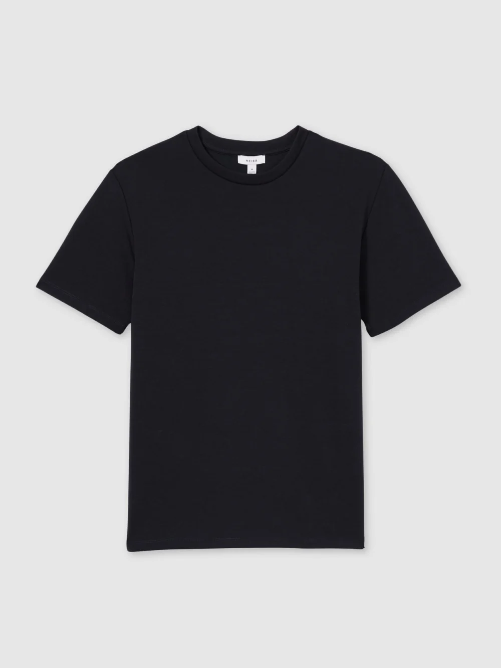 Reiss Bradley Navy Blue Premium-interlock Modern-fit T-shirt, view 2