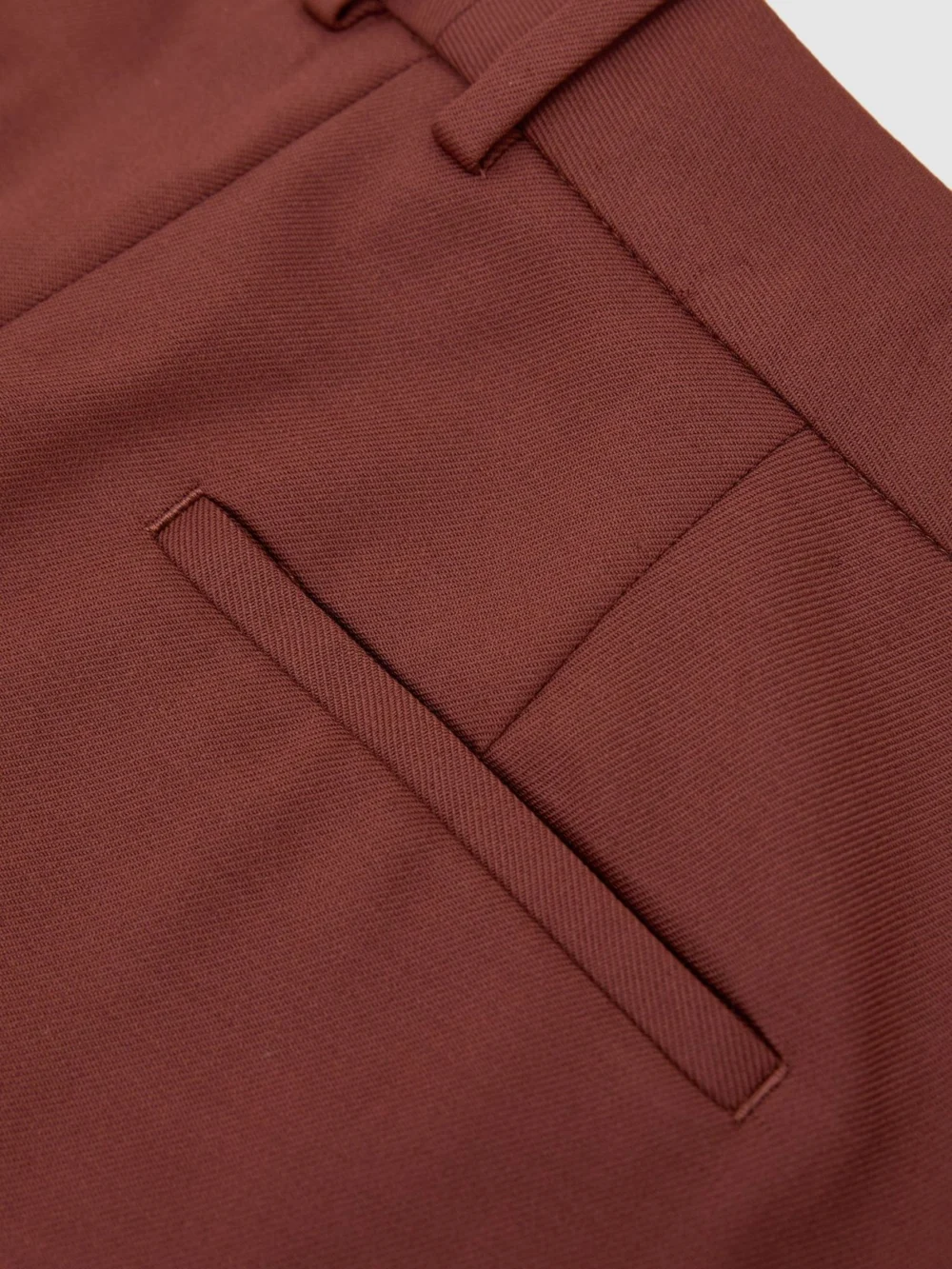 Reiss Brick Red Wool-blend Wide-leg Suit Trousers, view 2