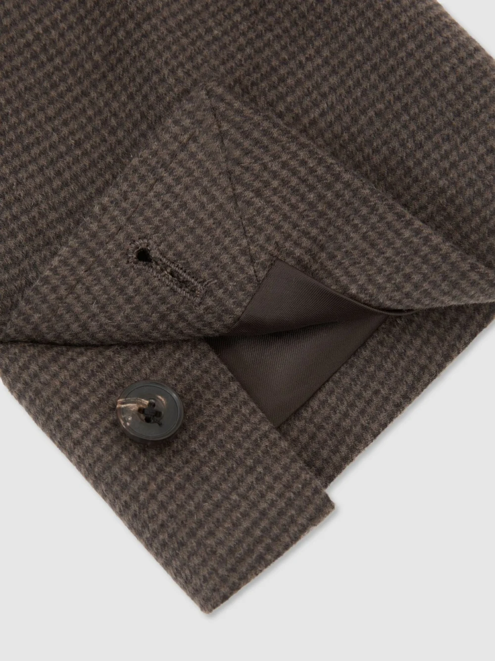 Reiss Brown Check Single-breasted Blazer with Gilet Insert Tailored-fit, view 2