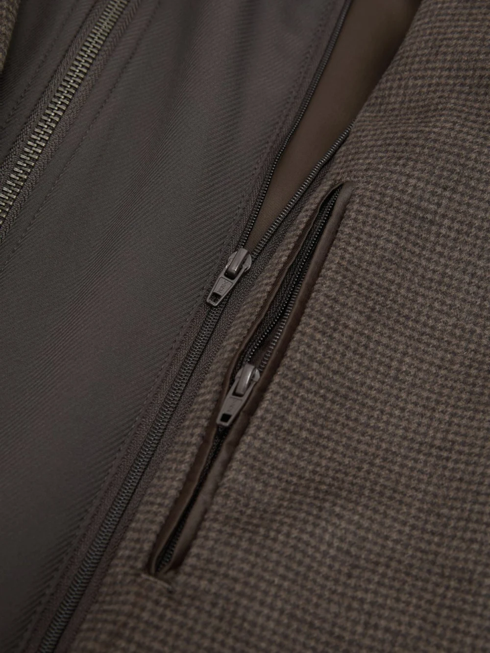 Reiss Brown Check Single-breasted Blazer with Gilet Insert Tailored-fit, view 3