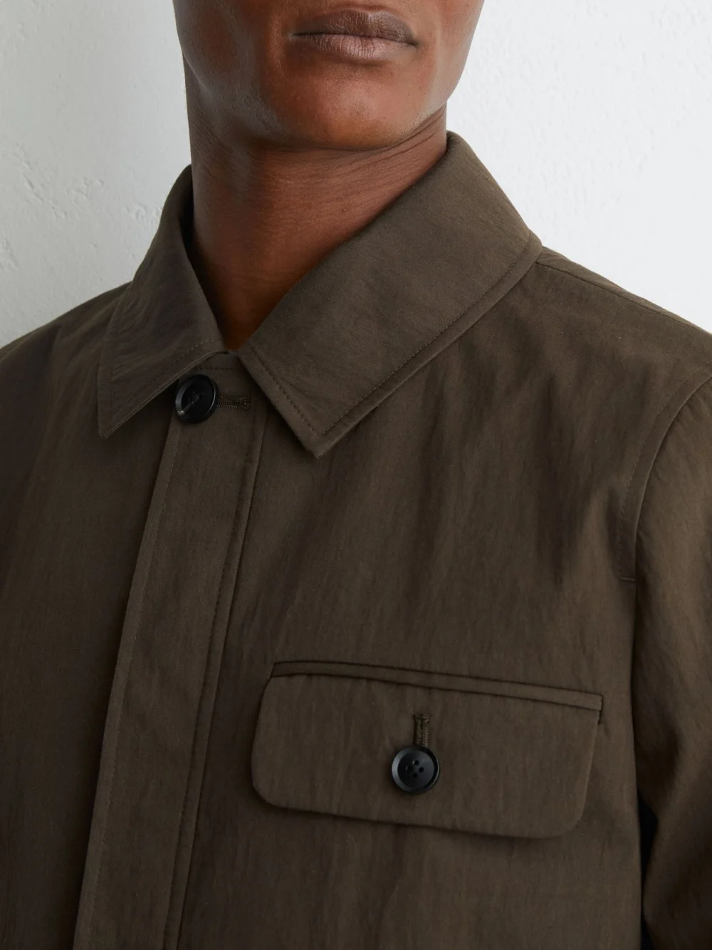 Reiss Brown Cotton-blend Zip-through Jacket, view 4