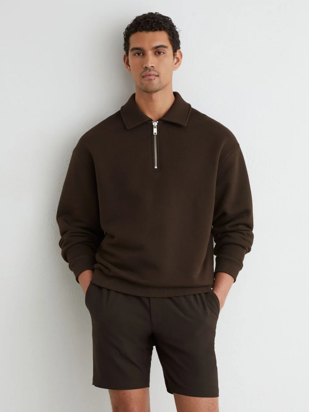 Reiss Brown Drawstring Chino Shorts