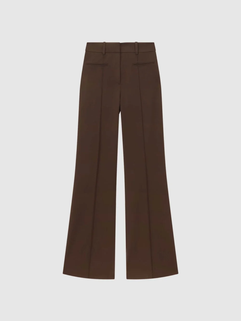 Reiss Brown Flared Trousers, view 2