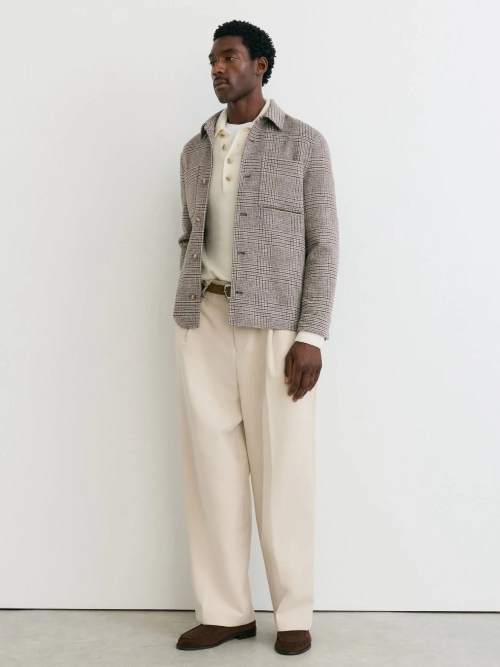 Reiss Brown Gano Wool-blend Twin-pocket Overshirt, view 3