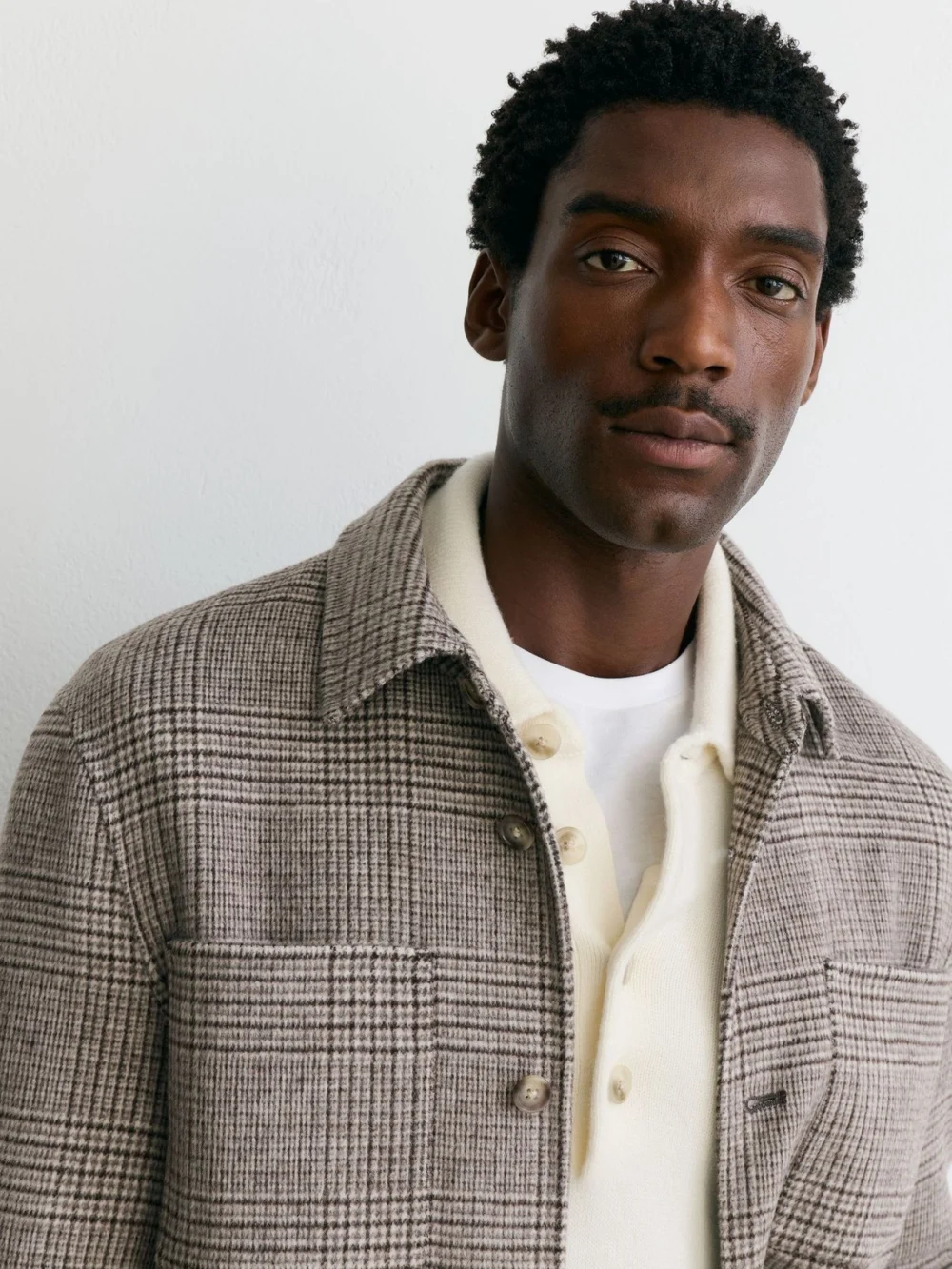 Reiss Brown Gano Wool-blend Twin-pocket Overshirt, view 4