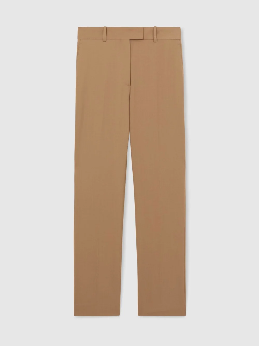 Reiss Camel Wool-blend Slim-leg Suit Trousers, view 2