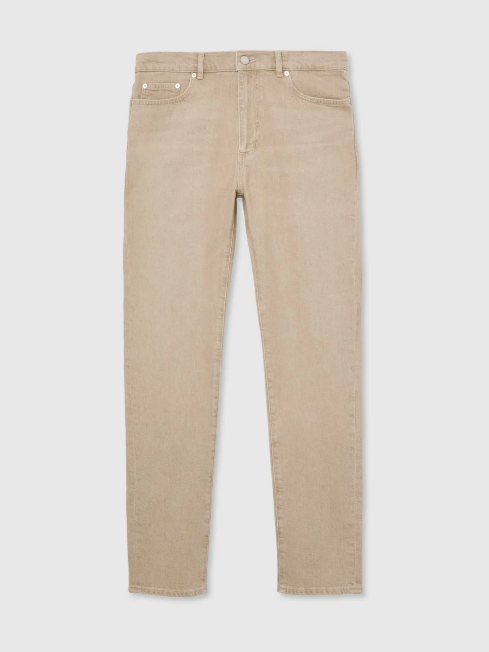 Reiss Caramel Brown Slim-fit Stonewashed Jeans, view 2