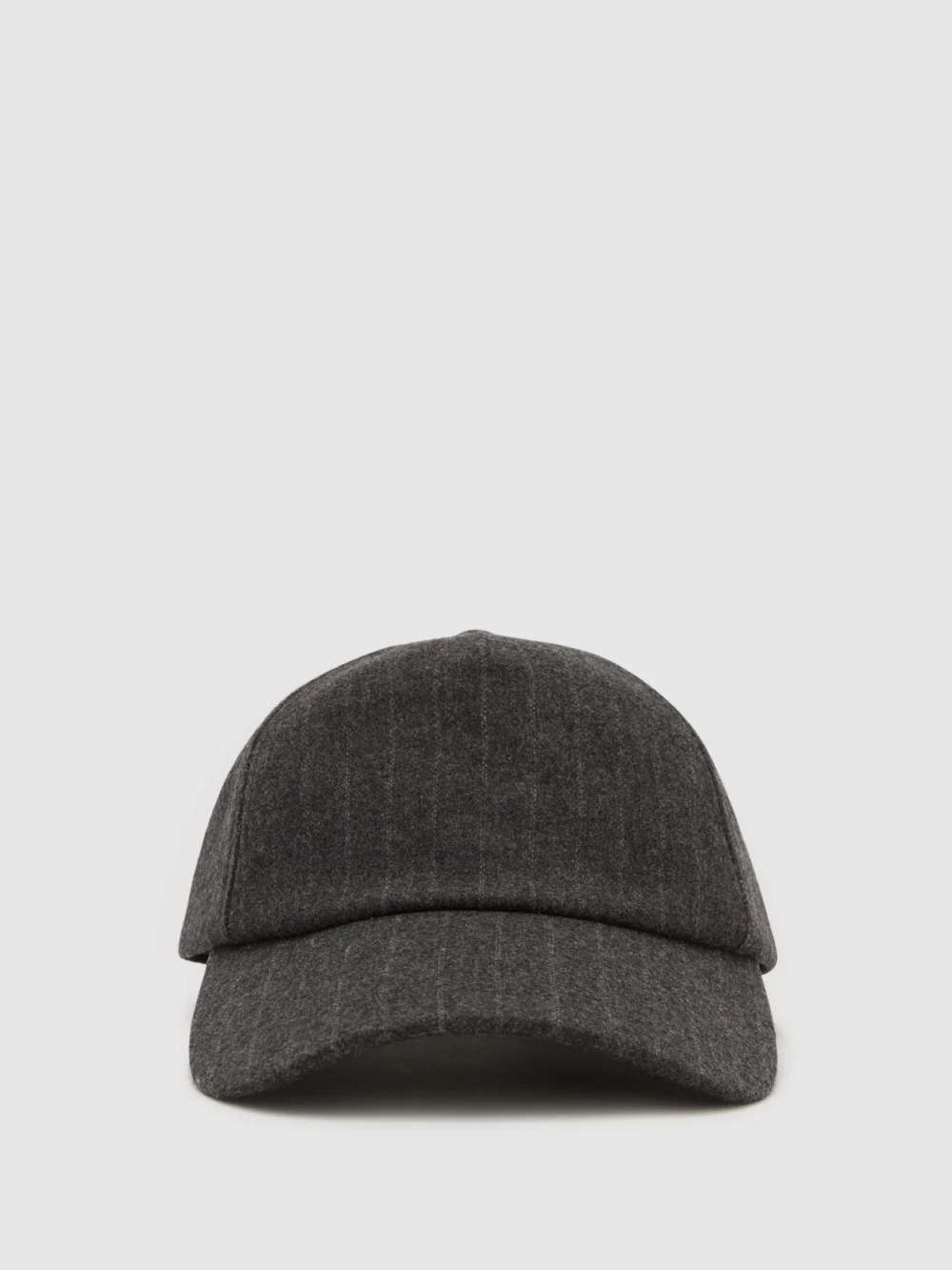 Reiss Charcoal Grey Monogram Pinstripe Baseball Cap,, view 2