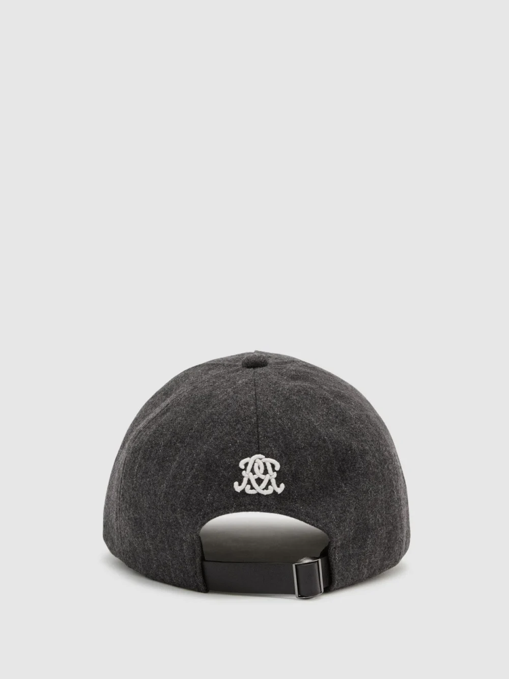Reiss Charcoal Grey Monogram Pinstripe Baseball Cap,, view 4