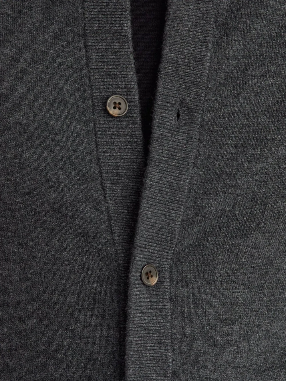 Reiss Charcoal Grey Wool-cashmere Jersey-knit Cardigan, view 4