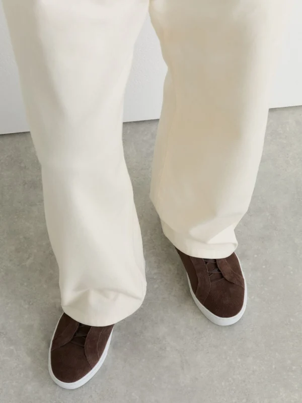 Reiss Chocolate Brown Jenson Lace-up Trainers