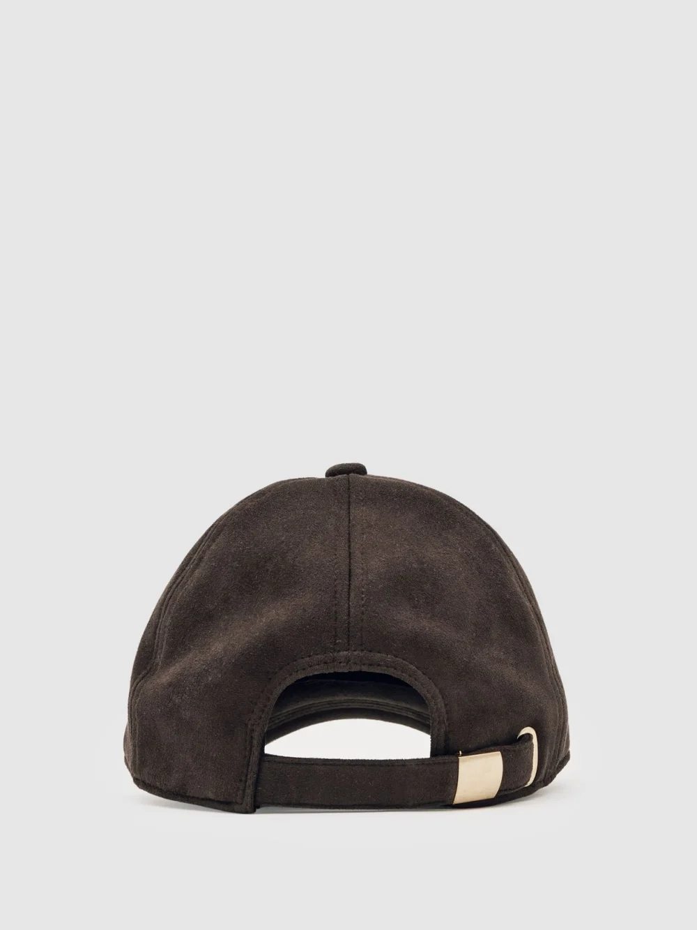 Reiss Chocolate Faux Suede Baseball-style Cap,, view 4