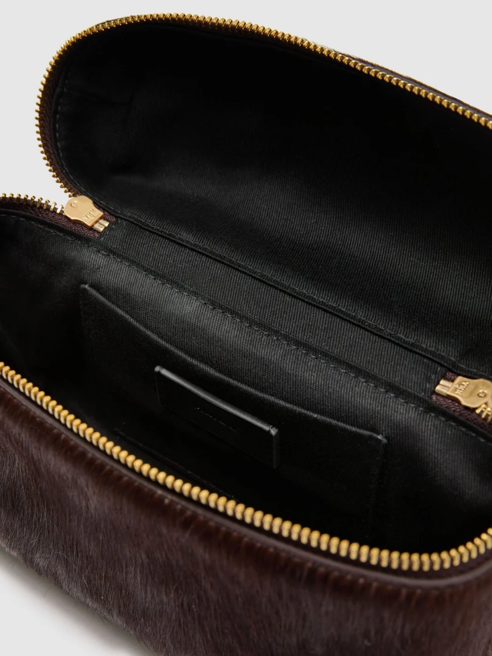 Reiss Chocolate Pony Hair-effect Vanity Crossbody Bag,, view 4
