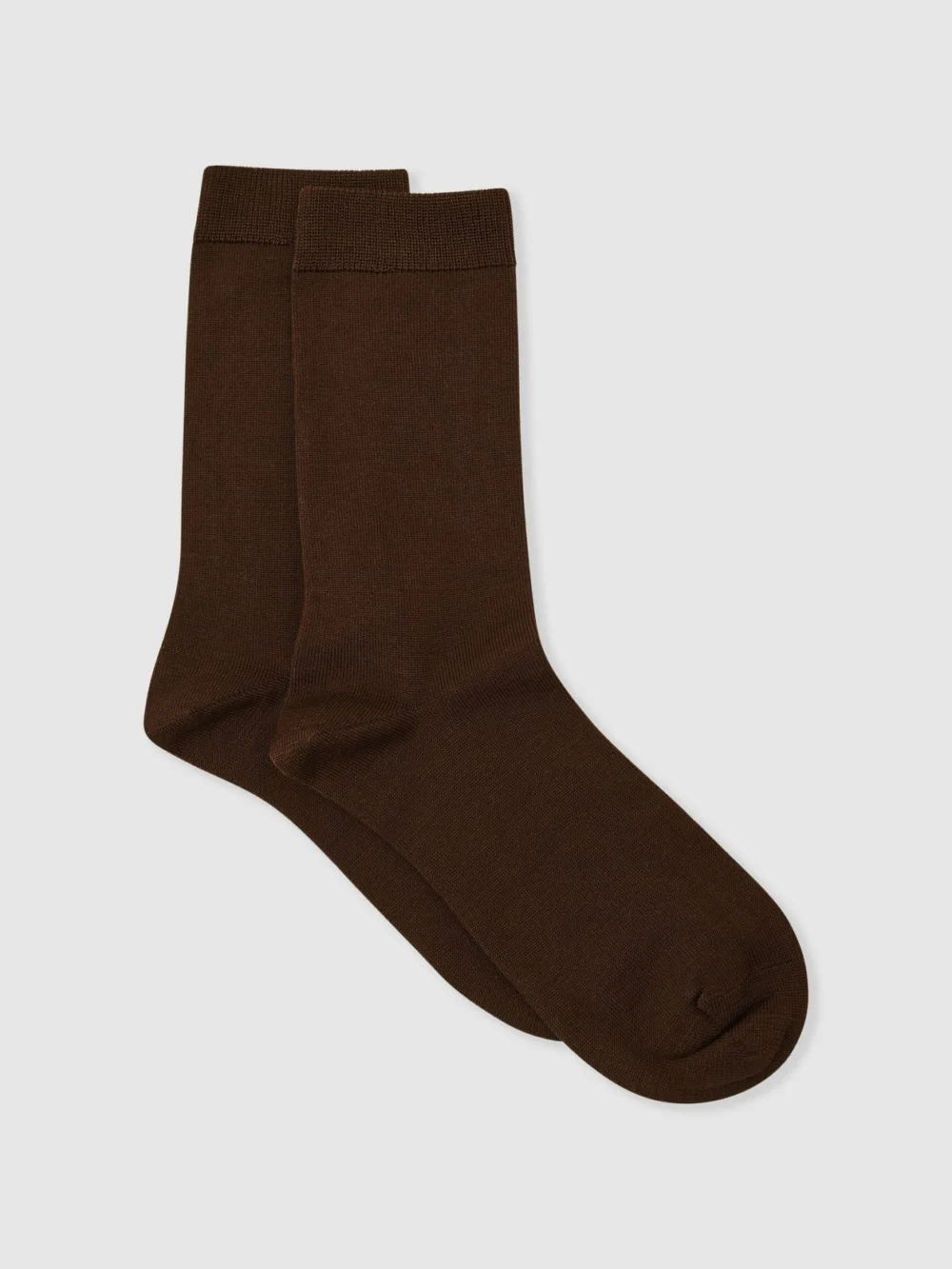 Reiss Chocolate Silk-blend Socks
