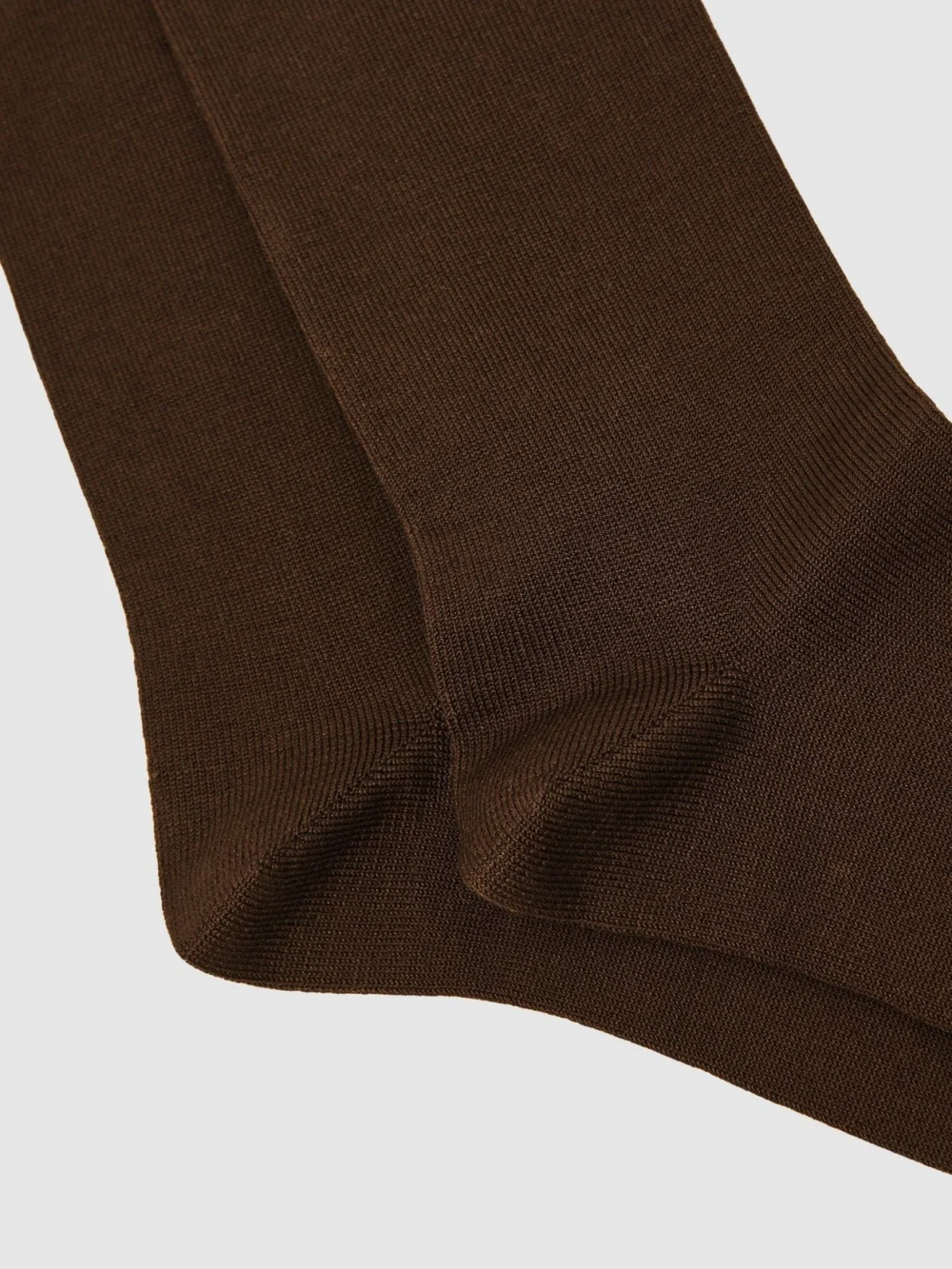 Reiss Chocolate Silk-blend Socks, view 3