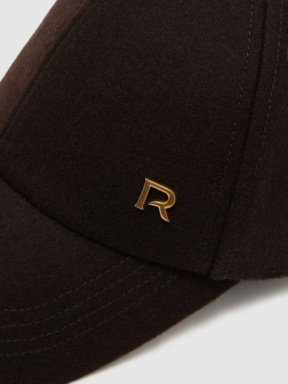 Reiss Chocolate Wool-blend Flannel Baseball Cap,, view 4