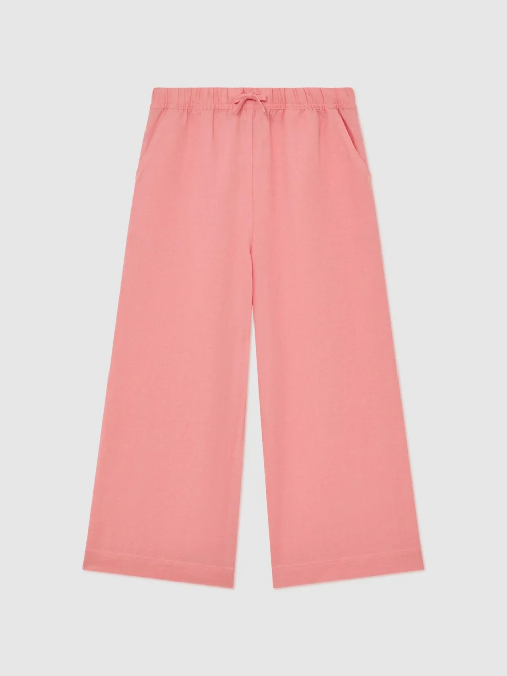 Reiss Coral Pink 13-14 yrs Cotton-linen Drawstring Trousers,, view 3