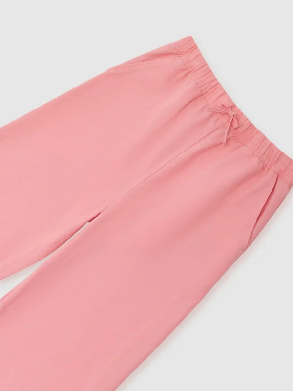 Reiss Coral Pink 3-9 yrs Cotton-linen Striped Trousers