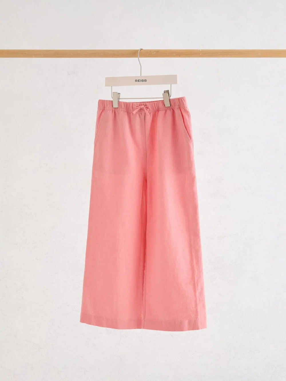 Reiss Coral Pink 3-9 yrs Cotton-linen Striped Trousers, view 2