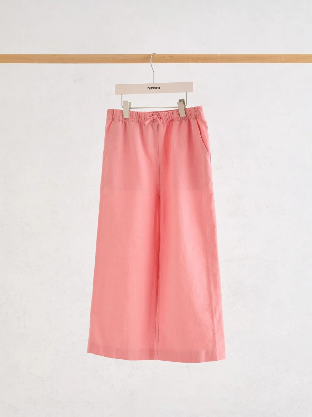 Reiss Coral Pink 3-9 yrs Cotton-linen Striped Trousers, view 5