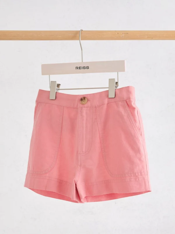Reiss Coral Pink 9-13 yrs Cotton-linen Shorts
