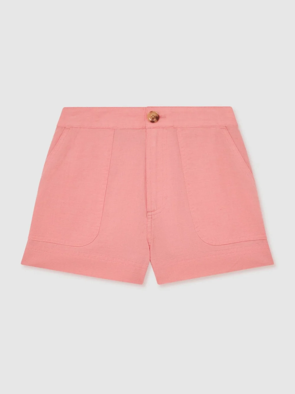 Reiss Coral Pink 9-13 yrs Cotton-linen Shorts, view 4