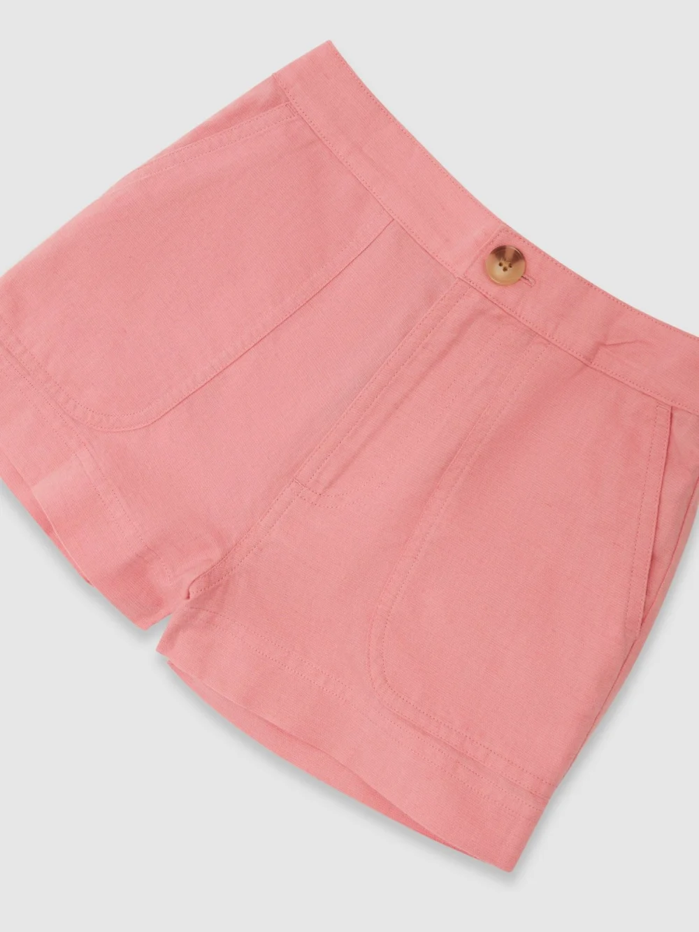 Reiss Coral Pink 9-13 yrs Cotton-linen Shorts, view 6
