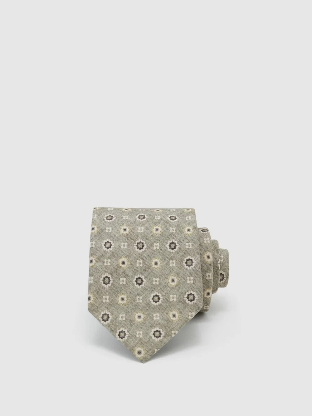 Reiss Cosimo Soft Sage Silk Floral Medallion-print Tie, One Size in green