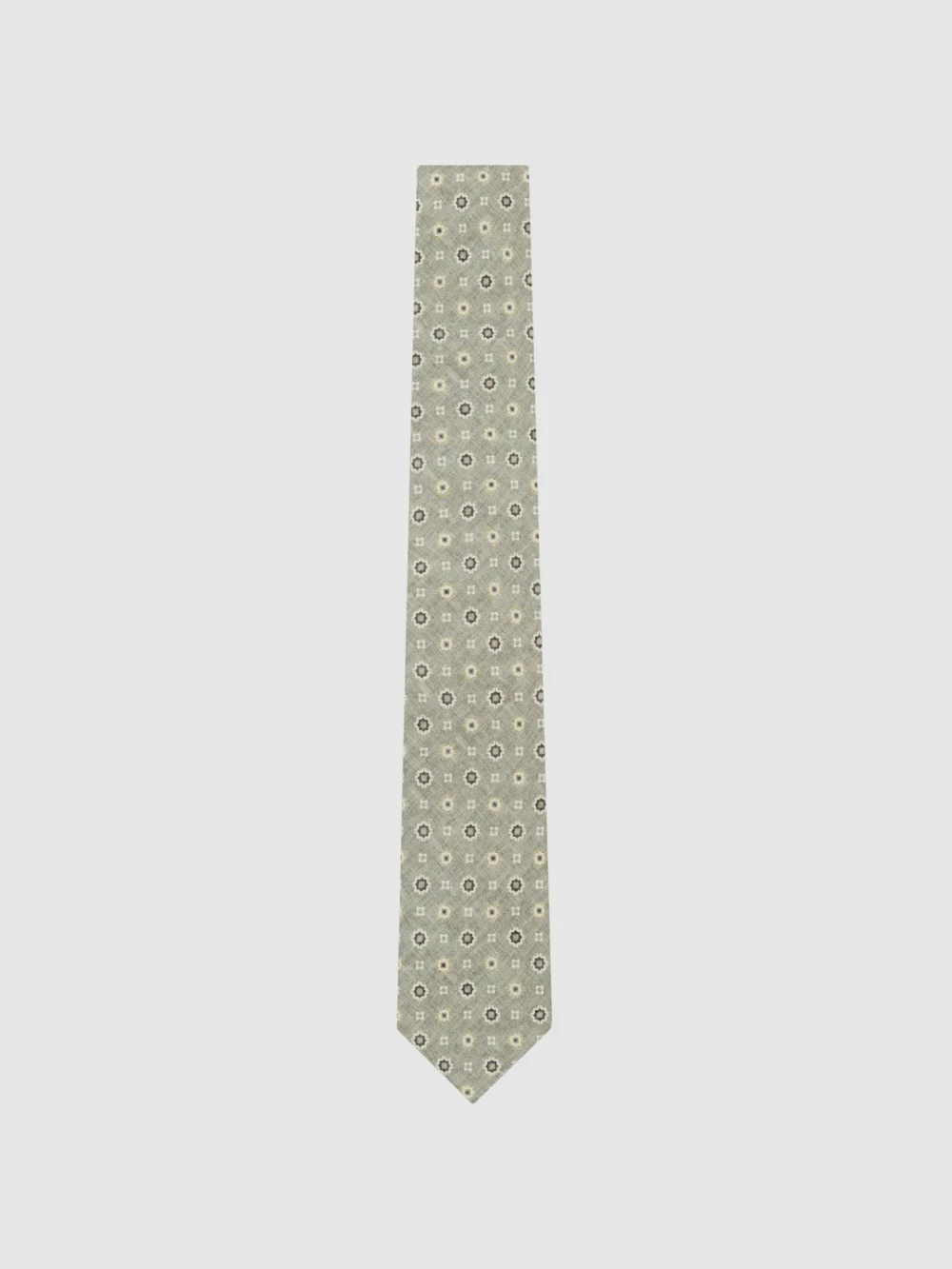 Reiss Cosimo Soft Sage Silk Floral Medallion-print Tie, One Size, view 2