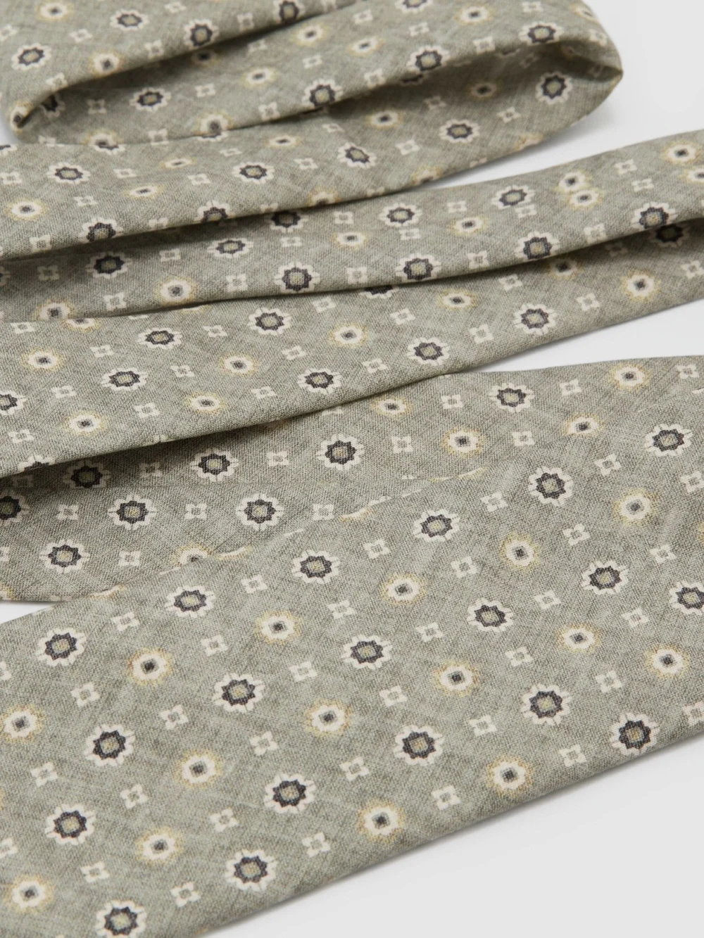 Reiss Cosimo Soft Sage Silk Floral Medallion-print Tie, One Size, view 3