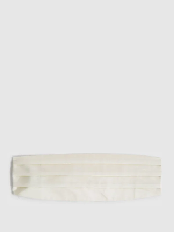 Reiss Cream Silk Cummerbund
