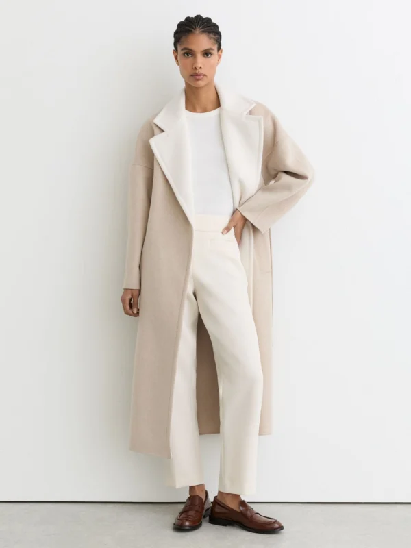 Reiss Cream Welt-pocket Tapered Trousers