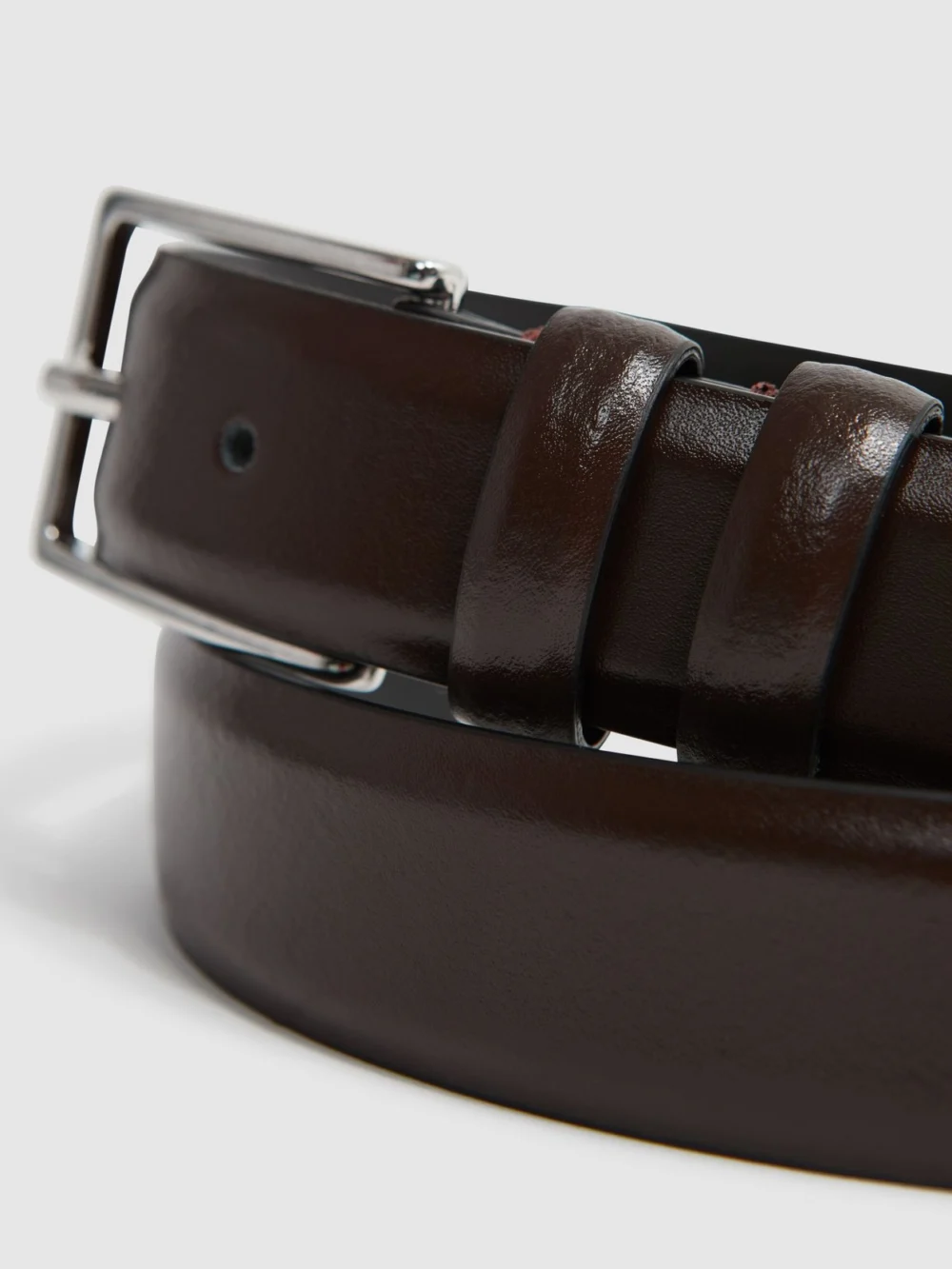 Reiss Dante Belt Leather Plain, view 4
