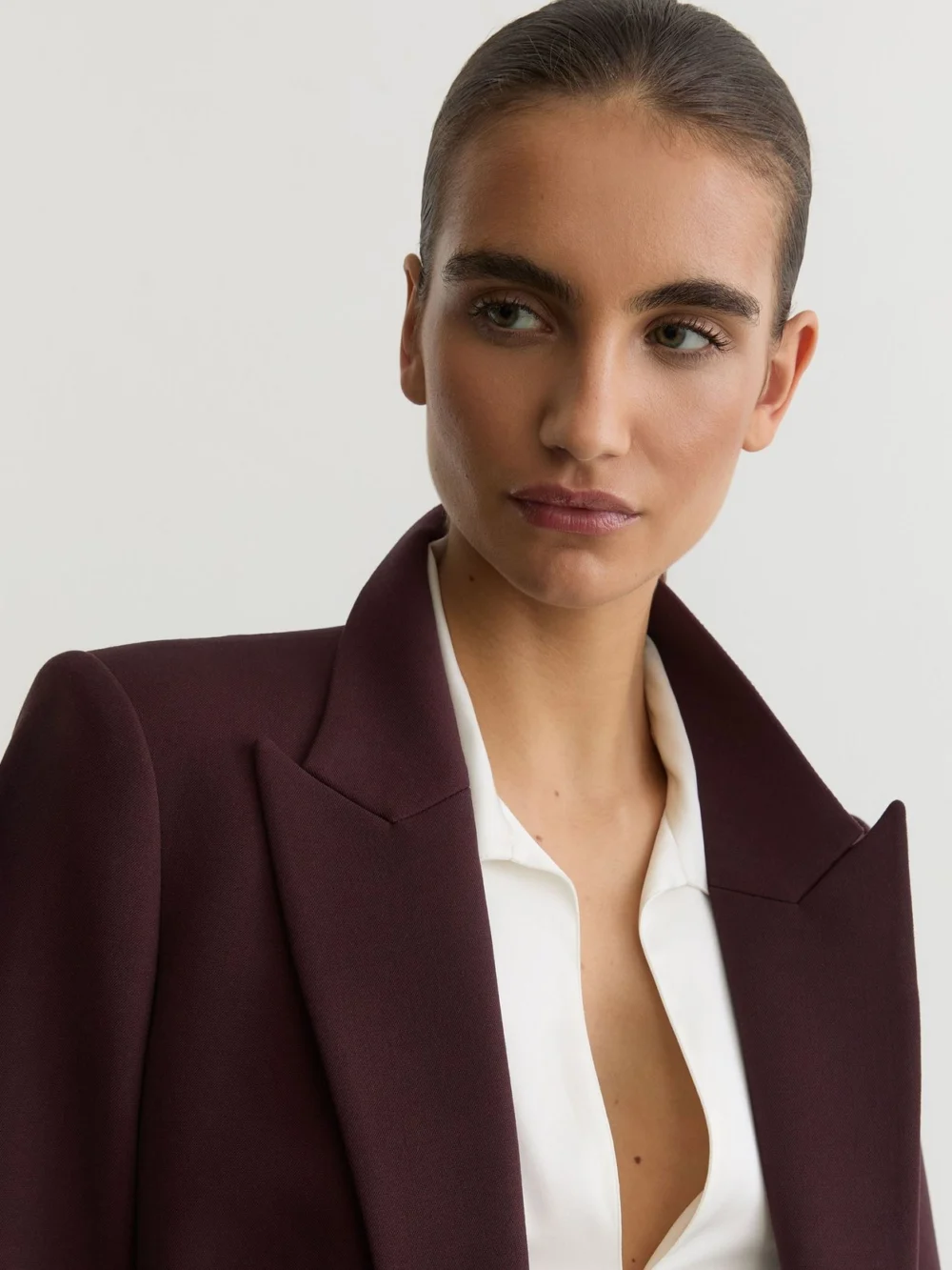 Reiss Dark Berry Tailored Single Breasted Suit Blazer, view 4