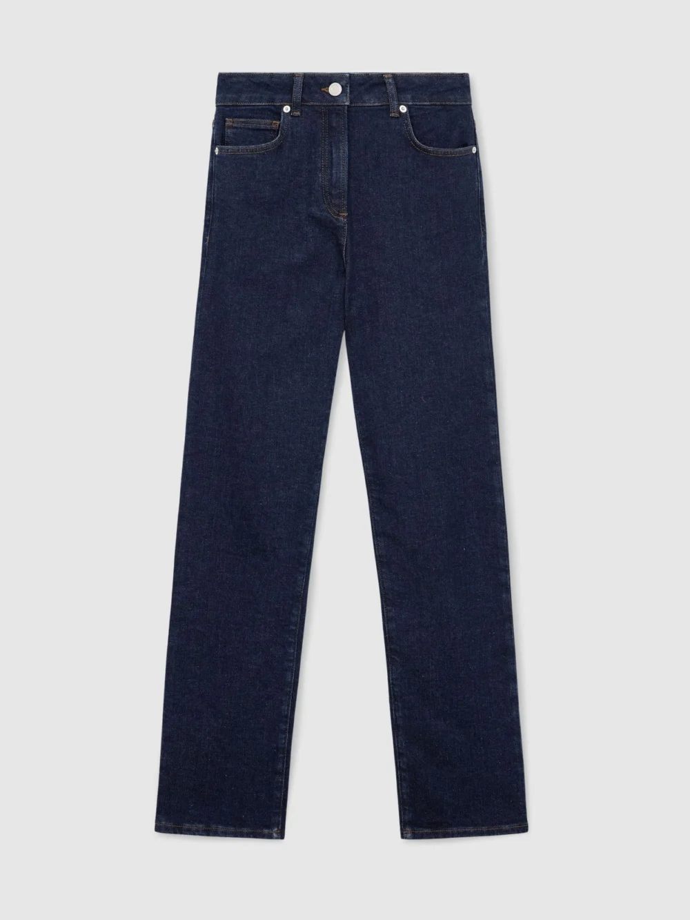 Reiss Dark Blue Petite Slim-leg Mid-rise Jeans, view 2