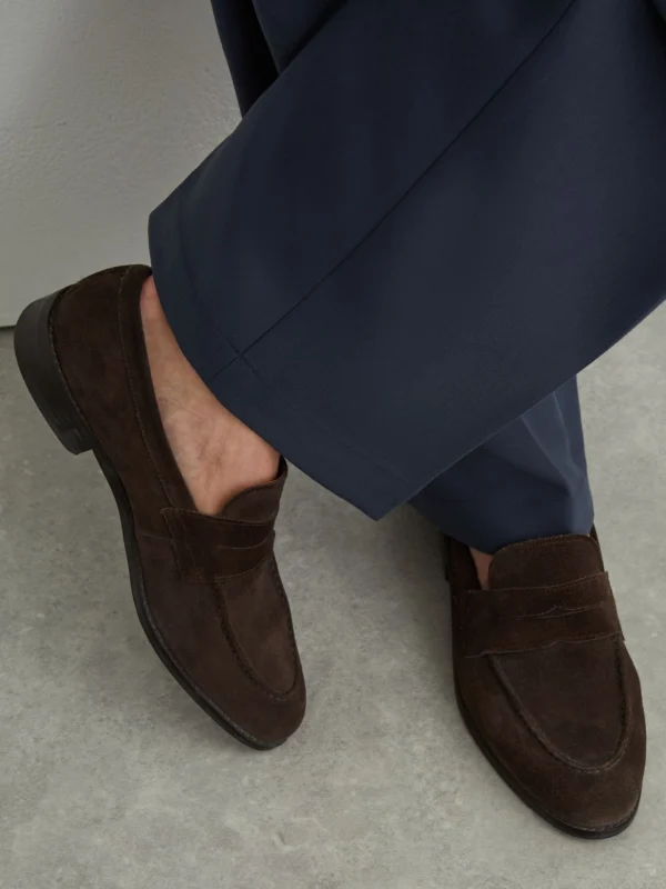 Reiss Dark Brown Peter Saddle Loafers