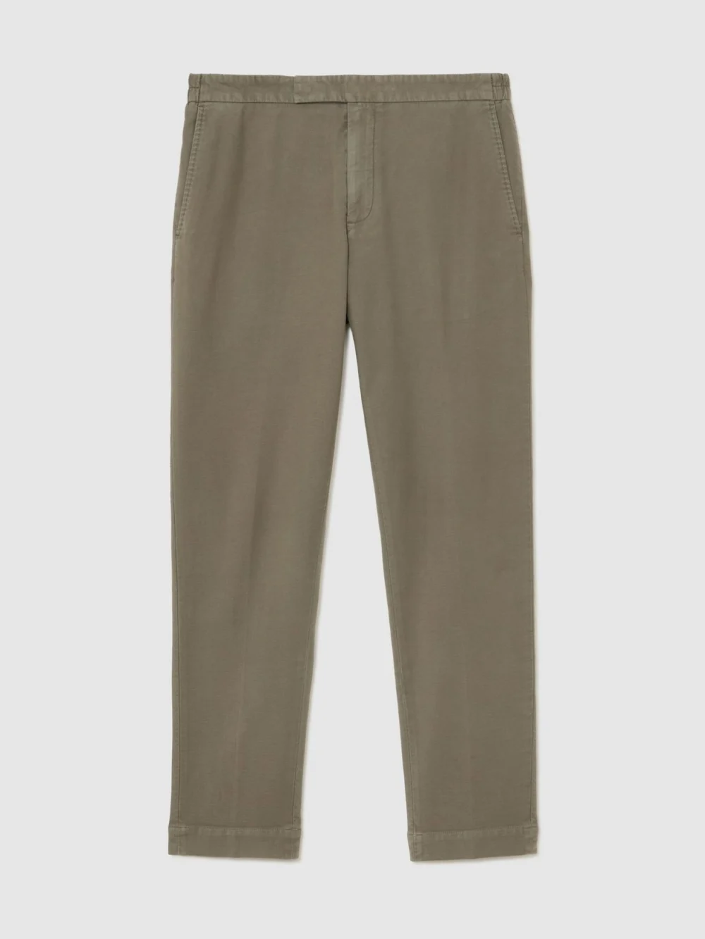Reiss Dark Green Garment-dyed Piqué Suit Trousers Tailored-fit, view 2