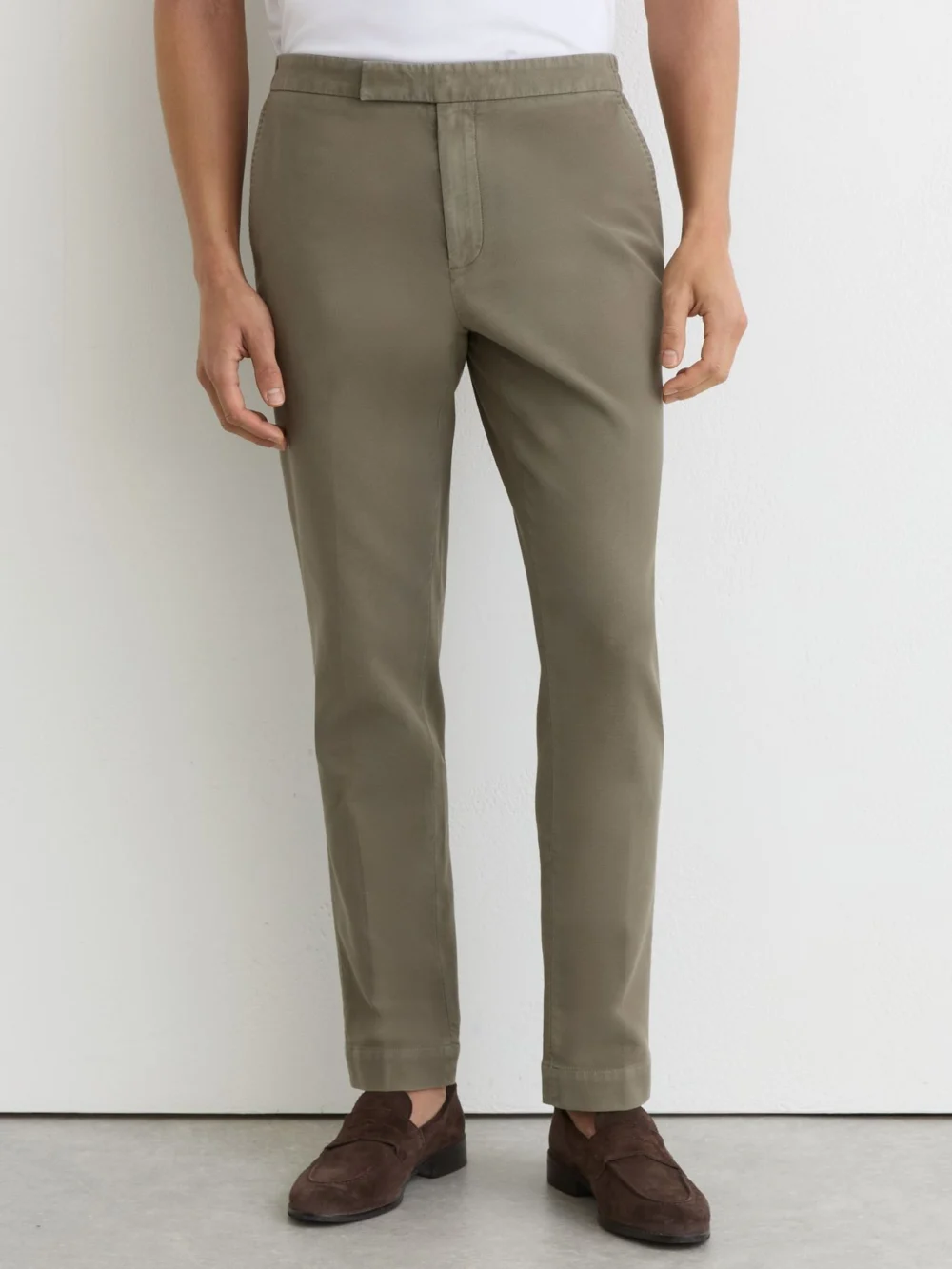 Reiss Dark Green Garment-dyed Piqué Suit Trousers Tailored-fit, view 3