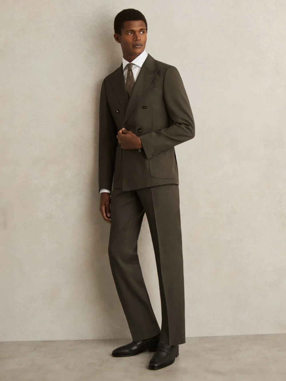 Reiss Dark Green Slim-fit Suit Trousers