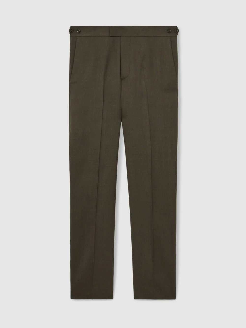 Reiss Dark Green Slim-fit Suit Trousers, view 2