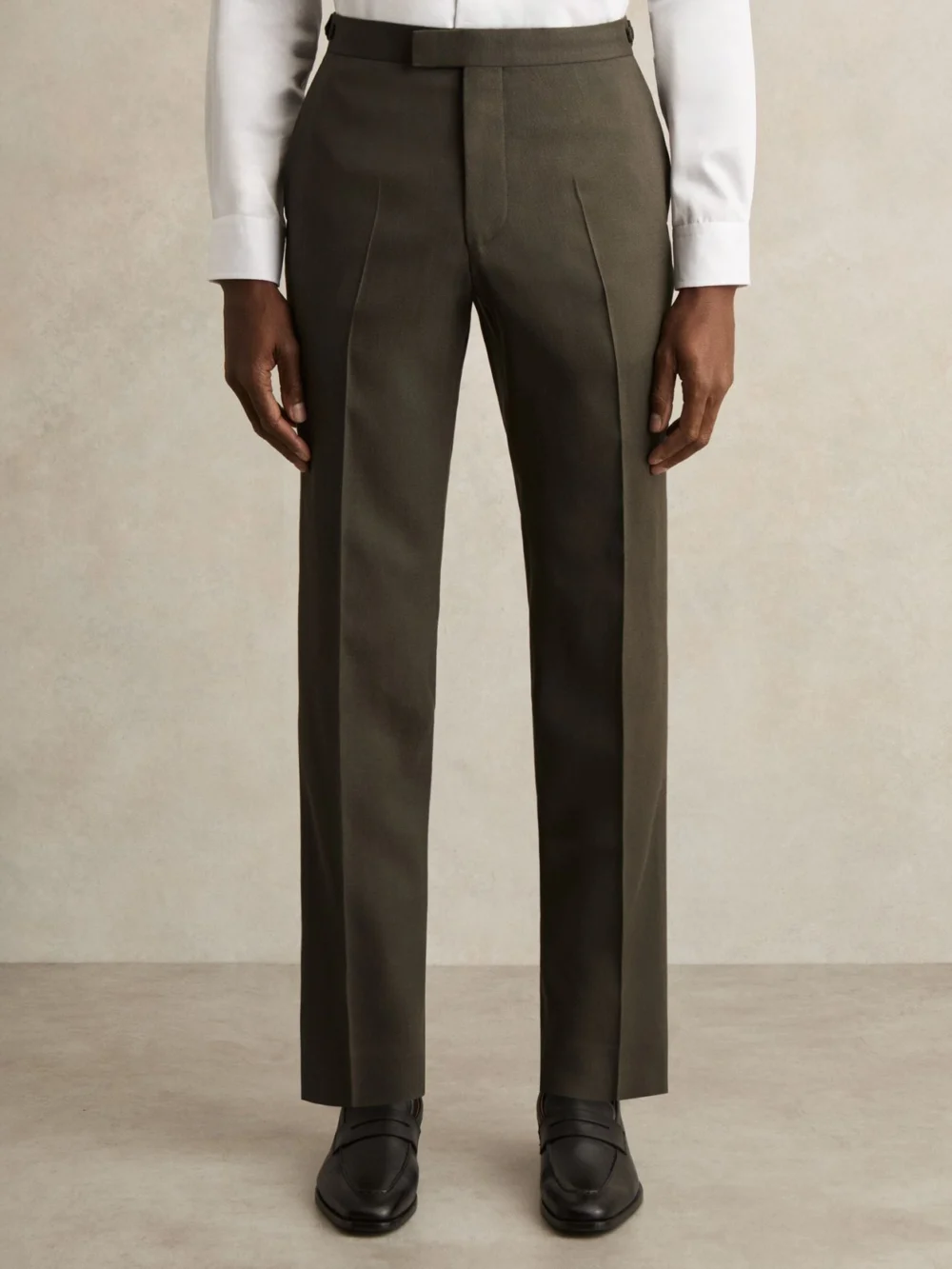 Reiss Dark Green Slim-fit Suit Trousers, view 3