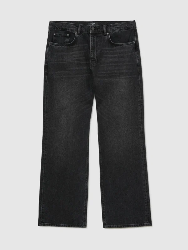 Reiss Dark Grey Relaxed Flared-leg Jeans