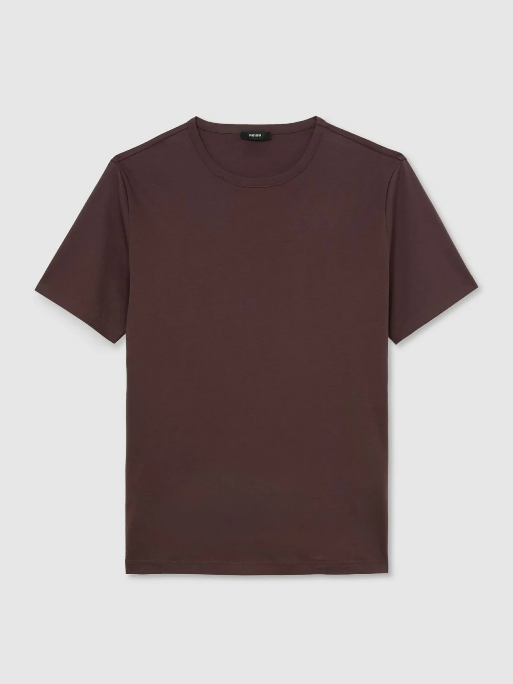 Reiss Dark Plum Air-water Cotton Tailored-fit T-shirt, view 2