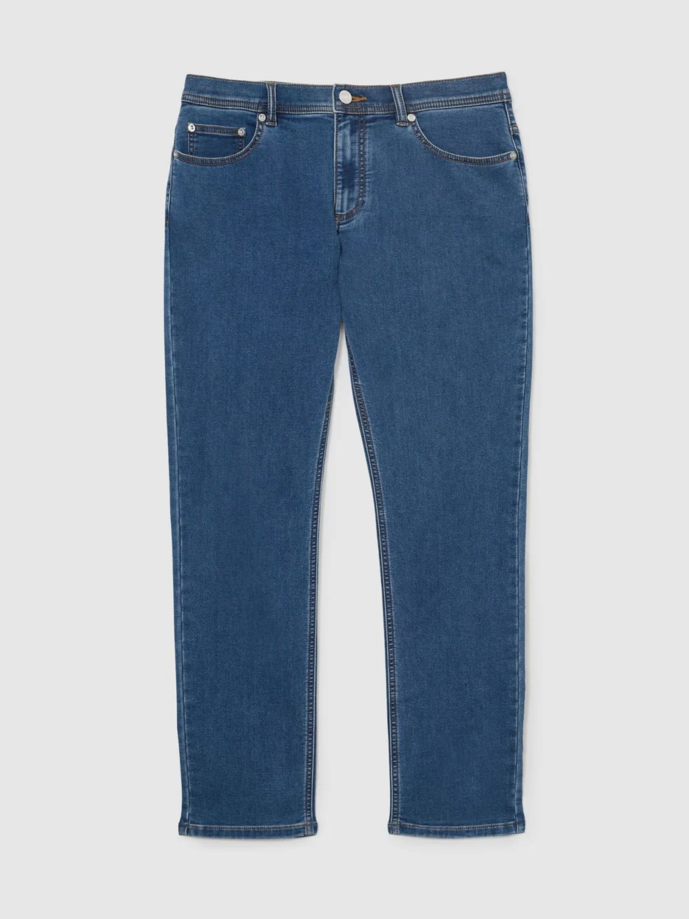 Reiss Dark Rinsed Blue Wash Straight-leg Jeans, view 2